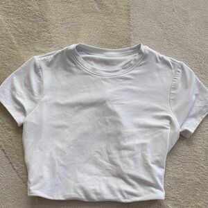 ALO Yoga White Open-Back Tee